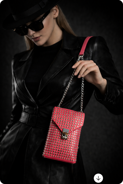 Crossbody Phone BAG Urban Style – Studded | Mini Bag mit Chain Strap