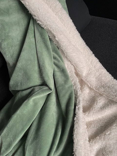 Plaid Essentail - Pure Comfort - Doubleface Grün Weiß