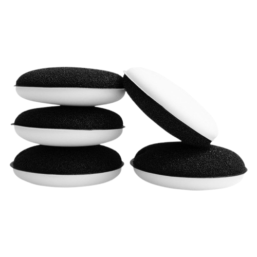 5er Set runde cleanART Reinigungsschwämme black & white für moderne Cleaning Culture.