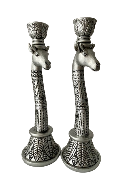 Kerzenhalter - Design Statement - Metall-Look silberfarbig