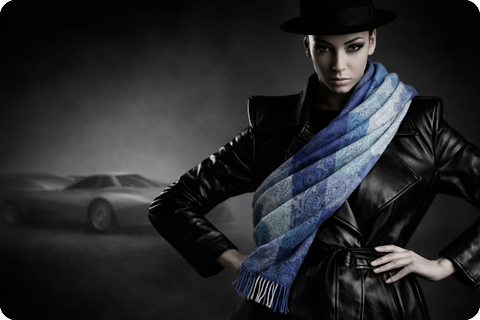 Cashmere/Seide Schal • Soft Shine Effect