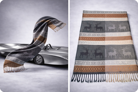 Cashmere/Seide Schal • Soft Shine Effect