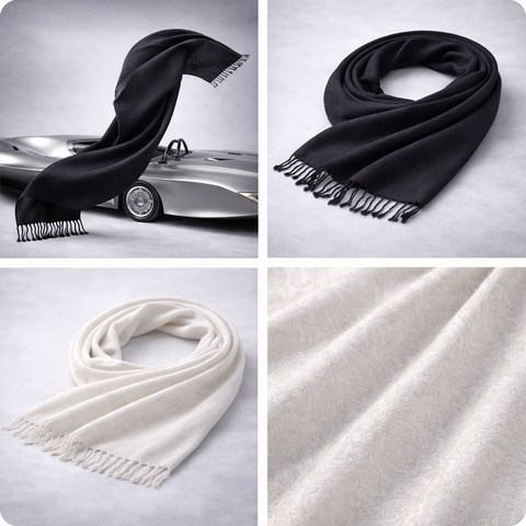 Cashmere/Seide Schal • Soft Shine Effect