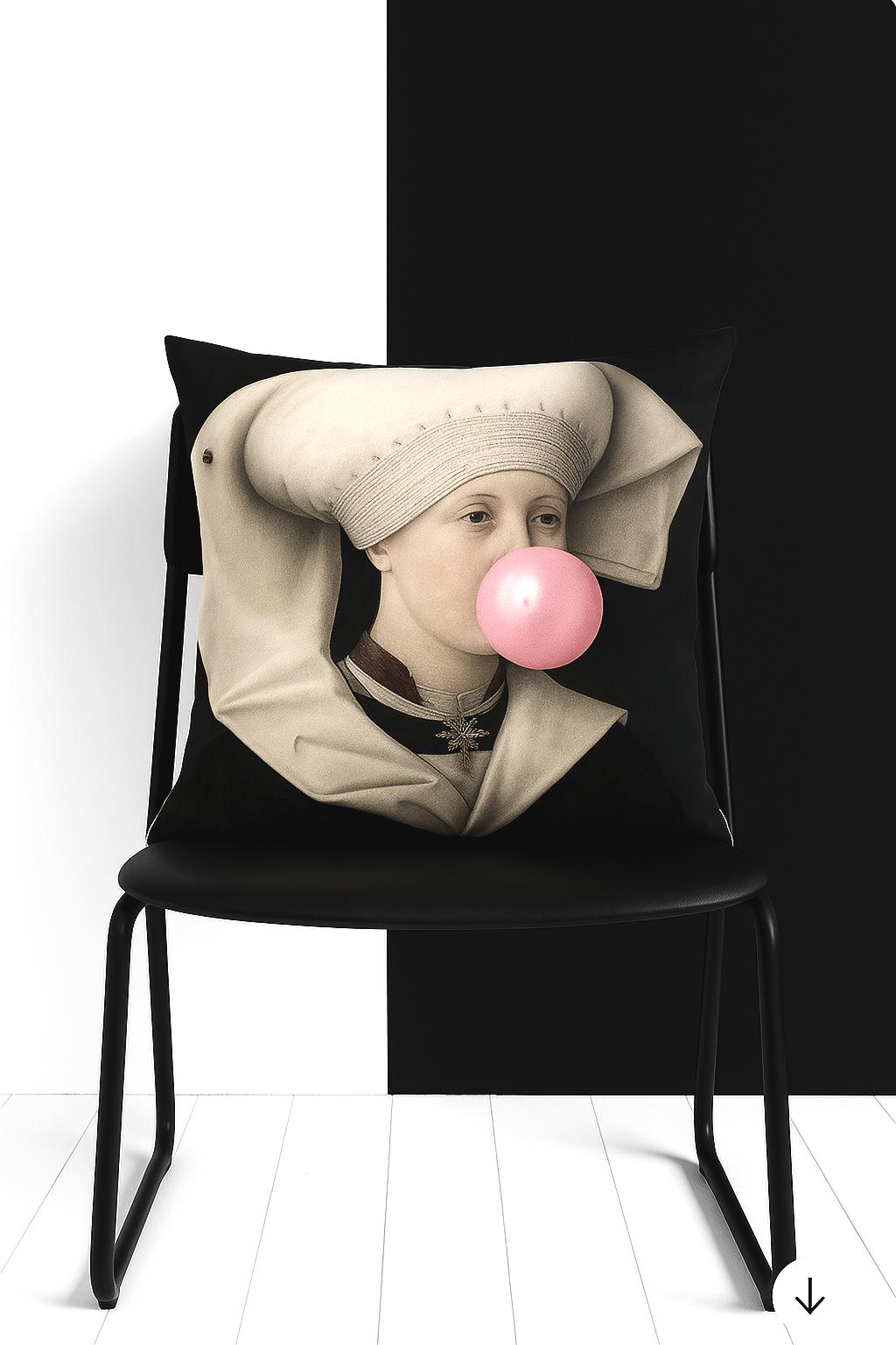 KISS Collection "FACES" - Deko Kissen 45 x 45 cm Leinen-/Seiden-Optik