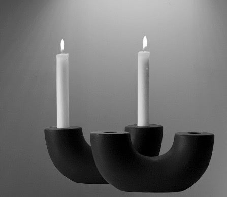 Kerzenhalter - Design Statement Schwarz - Keramik