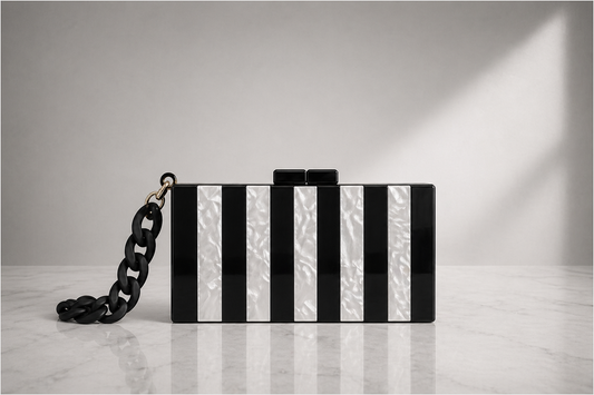 DARK FLOW - Pearl Stripe Clutch