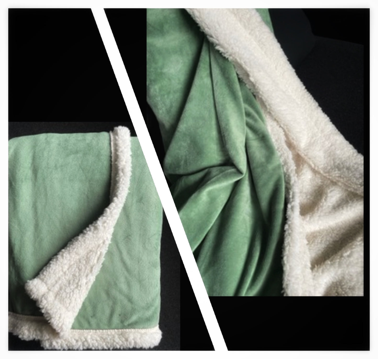 Plaid Essentail - Pure Comfort - Doubleface Grün Weiß