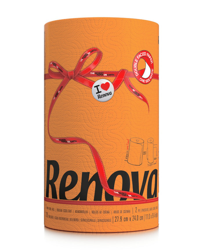 XL RENOVA Küchenrolle orange als leuchtendes Highlight für moderne POP-UP Kitchen Culture.