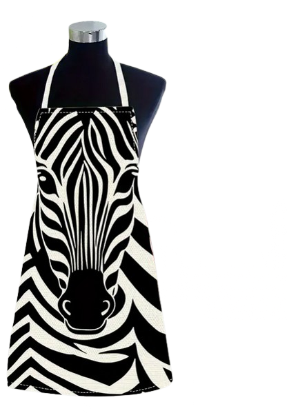POP-UP Kitchen Culture | Zebra Schürze black & white