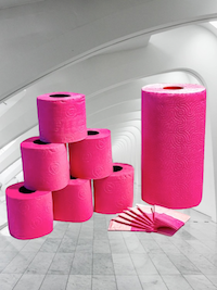 COLOR ONE – PINK EDITION | deSIGN Toilettenpapier 3-lagig + Handtuch-Rolle