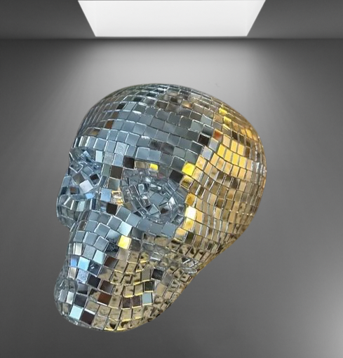 SkullART Collection TOTENKOPF modern Icon im Spiegel-Glas deSIGN