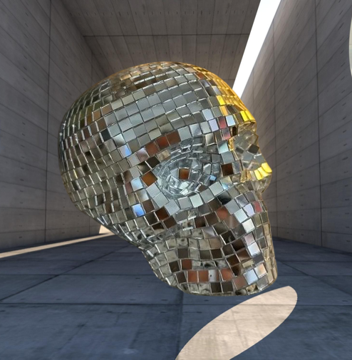 SkullART Collection TOTENKOPF modern Icon im Spiegel-Glas deSIGN
