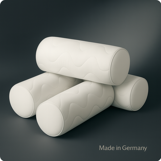 ROLL ONE – Premium Nackenrolle mit Wellensteppung & Reißverschluss | Individuell nachfüllbar | und Made in Germany