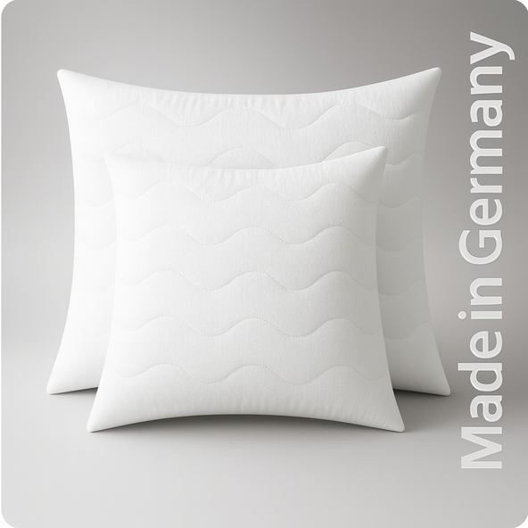 WAVE ONE – Premium Füllkissen aus Polyester mit Wellensteppung & Reißverschluss | Made in Germany