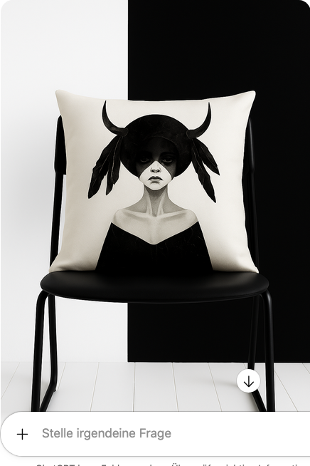 KISS Collection "FACES" - Deko Kissen 45 x 45 cm Leinen-/Seiden-Optik