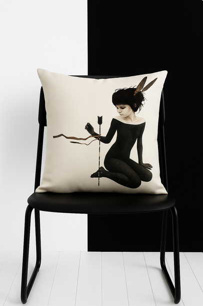 KISS Collection "FACES" - Deko Kissen 45 x 45 cm Leinen-/Seiden-Optik