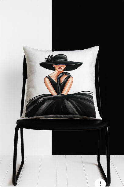 KISS Collection "FACES" - Deko Kissen 45 x 45 cm Leinen-/Seiden-Optik