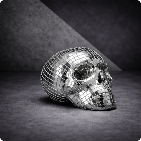 SkullART Collection TOTENKOPF modern Icon im Spiegel-Glas deSIGN