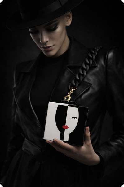 Art Statement Bag - FACE Design | Black & White