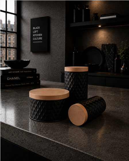 STORAGE NewLOOK | Design Vorratsdose black & white