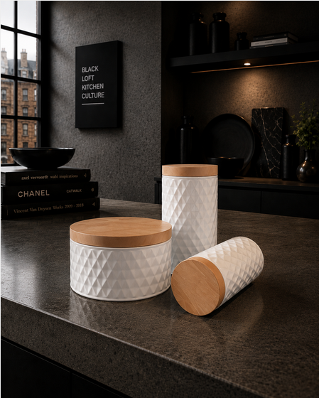 STORAGE NewLOOK | Design Vorratsdose black & white
