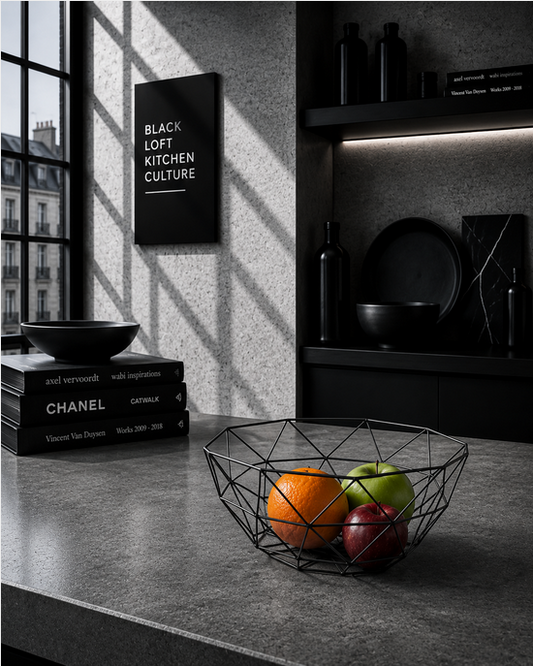 KITCHEN Objects  Obstkorb Geo deSIGN Schwarz