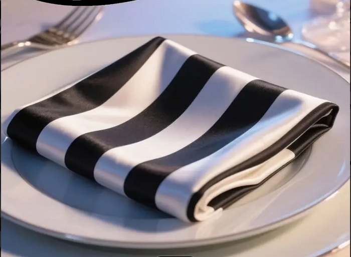 TableART - Motiv Stoffservietten  elegantes Streifen deSIGN
