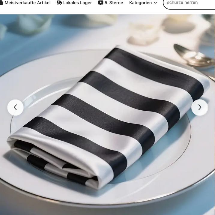 TableART - Motiv Stoffservietten  elegantes Streifen deSIGN