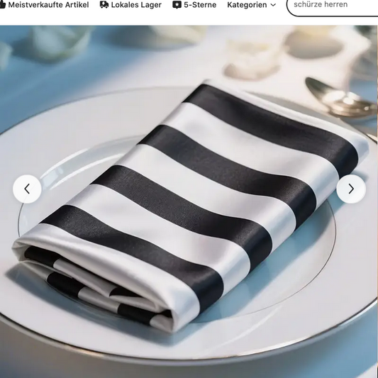 TableART - Motiv Stoffservietten  elegantes Streifen deSIGN