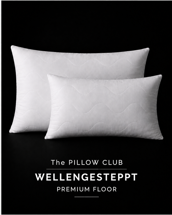 2er Set weiße rechteckige wellengesteppte Füllkissen von The PILLOW CLUB im PREMIUM FLOOR