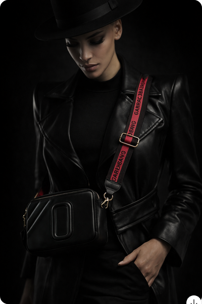 Crossbody Urban Style – Black Edition Red Statement Strap