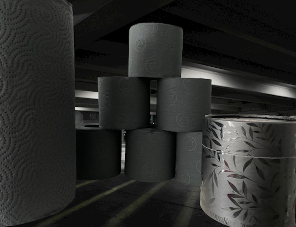 COLOR ONE – BLACK EDITION | deSIGN Toilettenpapier 3-lagig + Handtuch-Rolle