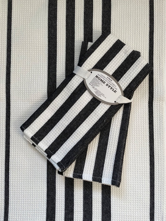 TEXTILE Code Black Line Geschirrtuch 2er Set Black & White
