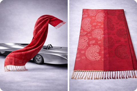 Cashmere/Seide Schal • Soft Shine Effect
