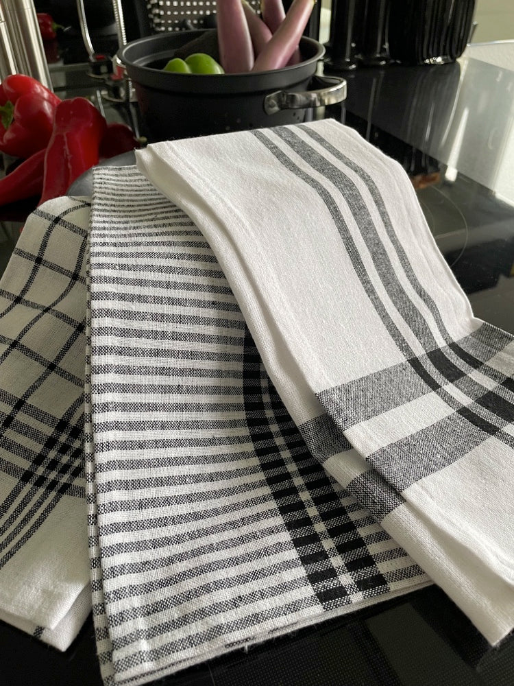 TEXTILE Code Geschirrtuch 3er Set - Black & White