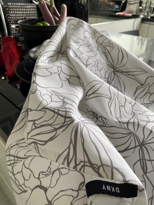 TEXTILE Code White Contour Geschirrtuch 2er Set Weiß | DKNY