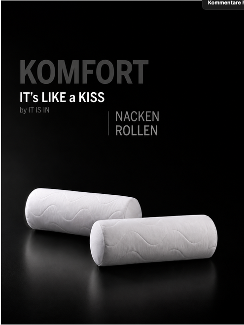 Zwei IT's Like a KISS ERGONOMIC PREMIUM Nackenrollen mit Wellensteppung