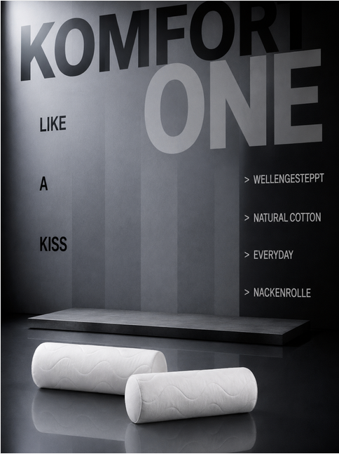 T's Like a KISS ERGONOMIC PREMIUM Nackenrolle mit Reißverschluss und Wellensteppung aus der KOMFORT Collection