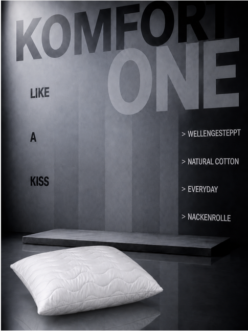 IT's Like a KISS WELLENGESTEPPT Premium-Füllkissen mit Reißverschluss aus der KOMFORT Collection