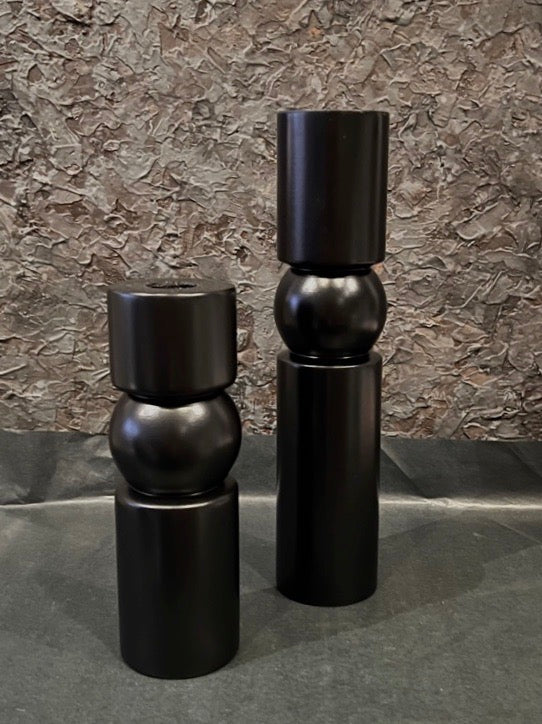 Kerzenhalter - Design Statement - Holz Black & White