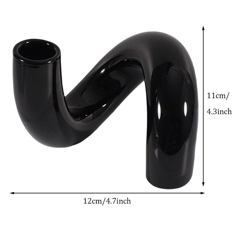 Kerzenhalter - Design Statement Black - Glas