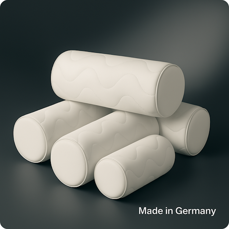 ROLL ONE – Premium Nackenrolle mit Wellensteppung & Reißverschluss | Individuell nachfüllbar | und Made in Germany