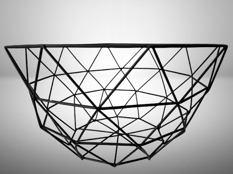 KITCHEN Objects  Obstkorb Geo deSIGN Schwarz