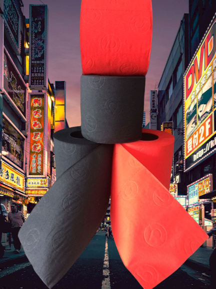 MIX ONE – BLACK & RED EDITION | deSIGN Toilettenpapier 3-lagig (12 Rollen)