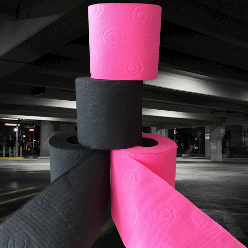 MIX ONE – BLACK & PINK EDITION | deSIGN Toilettenpapier 3-lagig (12 Rollen)