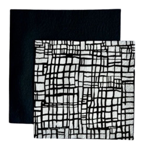 TableART • Papierservietten SchwarzWeiss Mix "The Square"