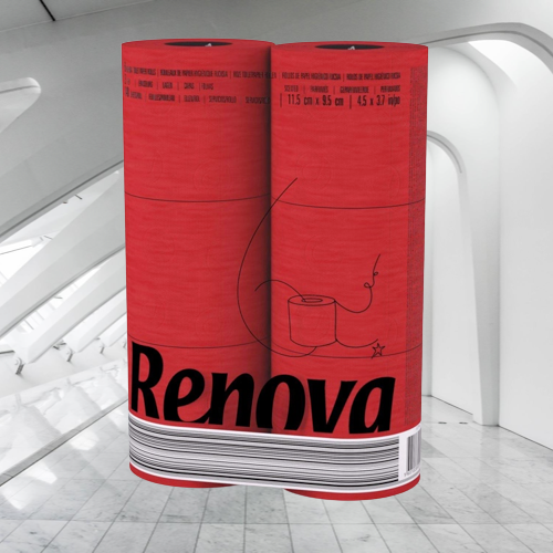 COLOR ONE – RED EDITION | deSIGN Toilettenpapier 3-lagig + Handtuch-Rolle